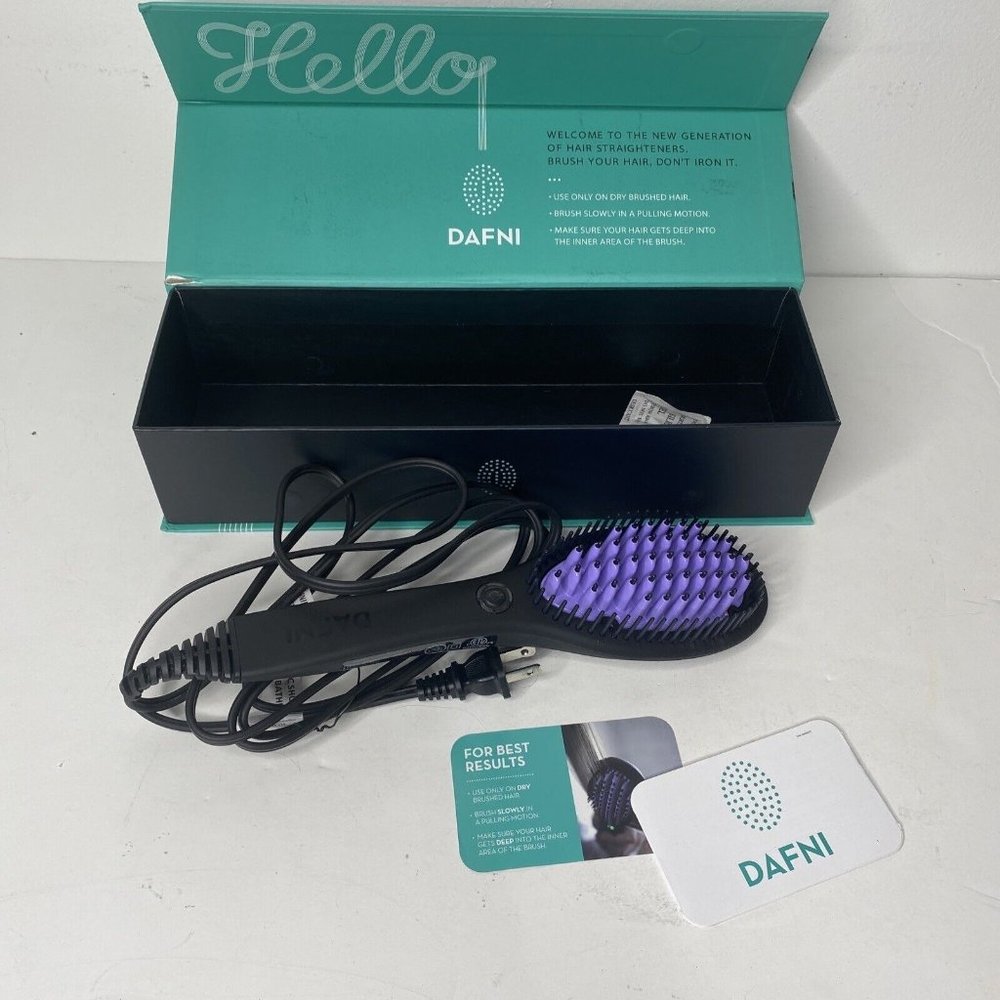 Dafni Hair Straightening Cermic Brush DH1.0B-Open Box 120v-60hz